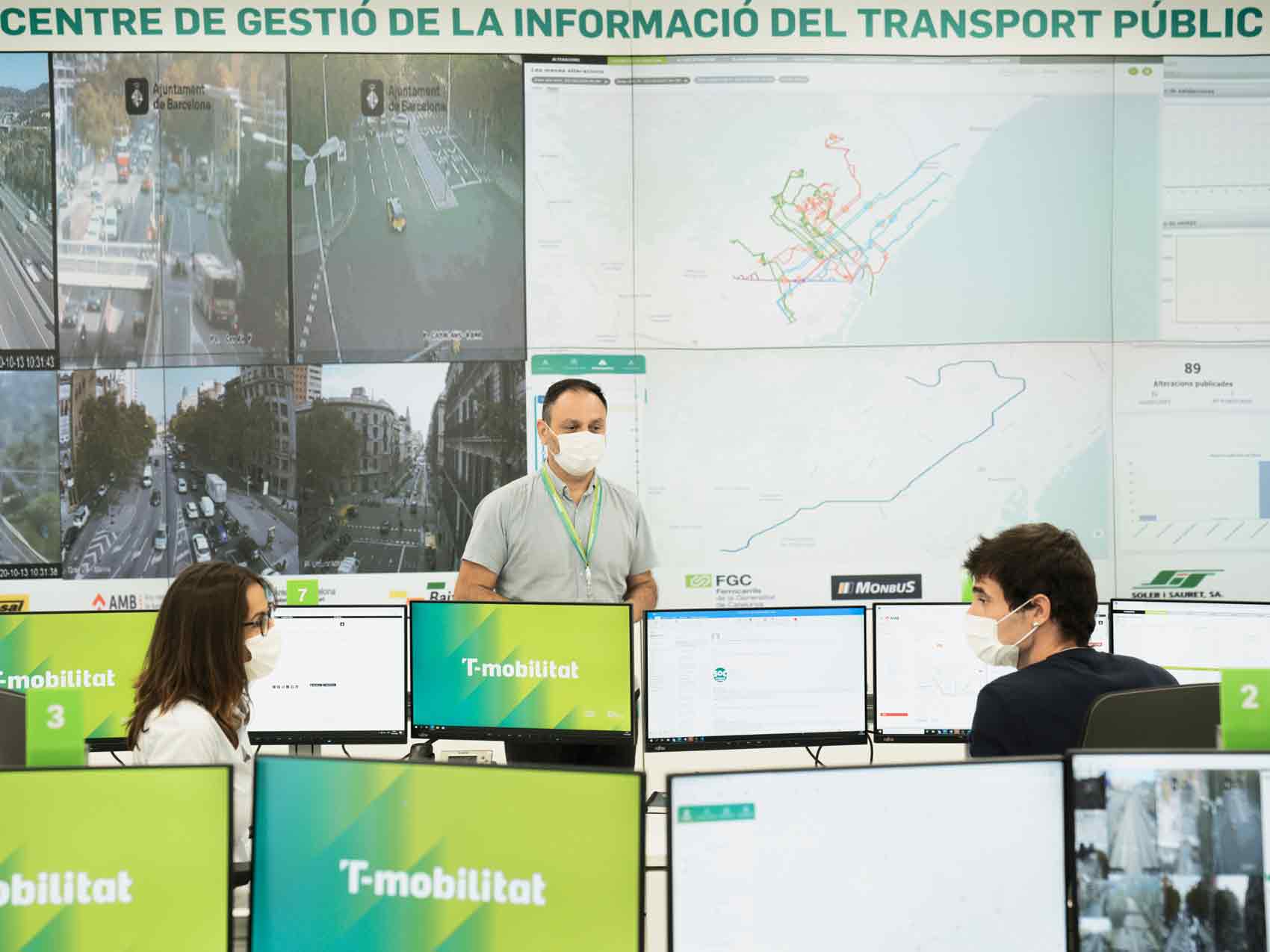 El centre de gestió de la informació del transport T-mobilitat.